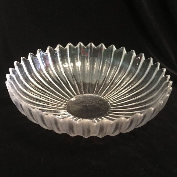 DARTINGTON CRYSTAL Lotus Bowl 12 Inch 0437A - Picture 1 of 9